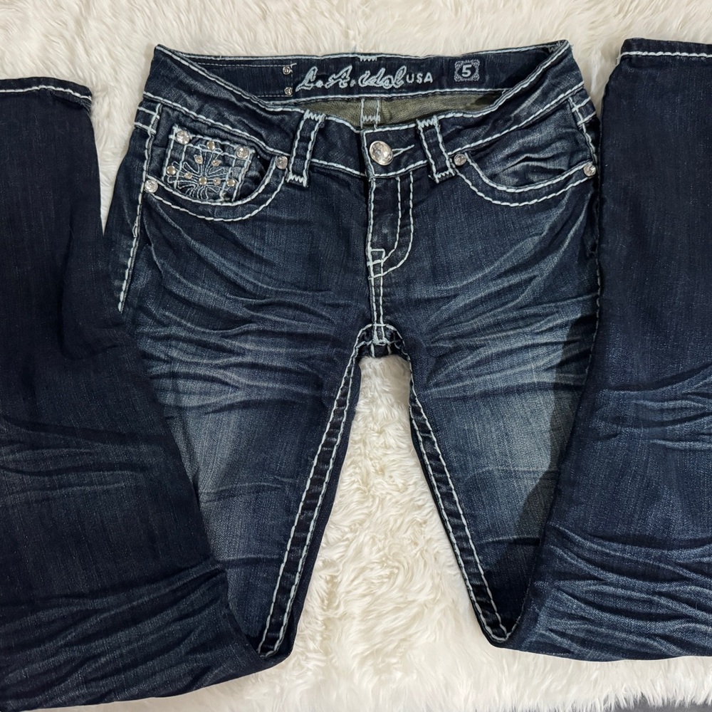 Low rise L.A. Idol Women's Dark Blue Jeans